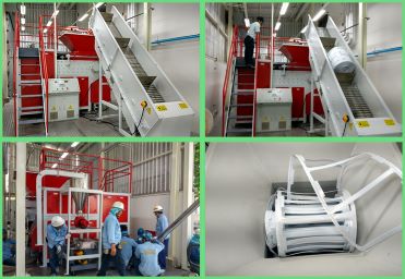 出口泰國3063一體機，PS卷材撕碎破碎